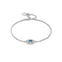 Load image into Gallery viewer, Royal Clogau® Sterling Silver Gateways Bracelet with Swiss Blue Topaz
