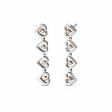 Load image into Gallery viewer, Clogau® Tree of Life® Sterling Silver Heart Drop-Stud Earrings
