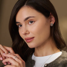 Load image into Gallery viewer, Clogau® Tree of Life® Sterling Silver Heart Drop-Stud Earrings
