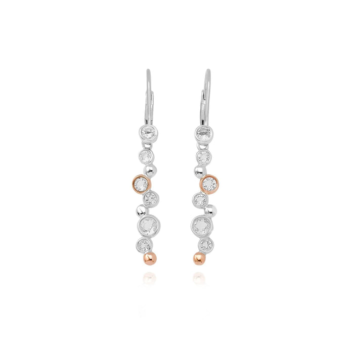 Clogau® Celebration Sterling Silver Drop Earrings with Topaz