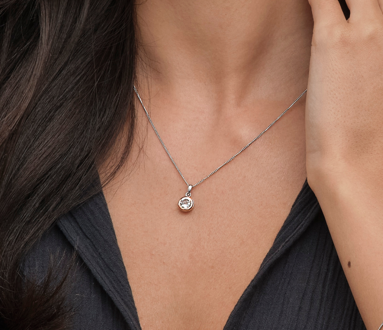 Clogau® Celebration Sterling Silver Single Stone Pendant with Topaz