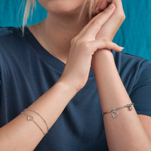 Load image into Gallery viewer, Clogau® Past Present Future® Sterling Silver Heart Affinity Bracelet with Topaz
