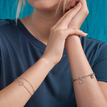 Load image into Gallery viewer, Clogau® Past Present and Future Silver Heart Affinity Bracelet
