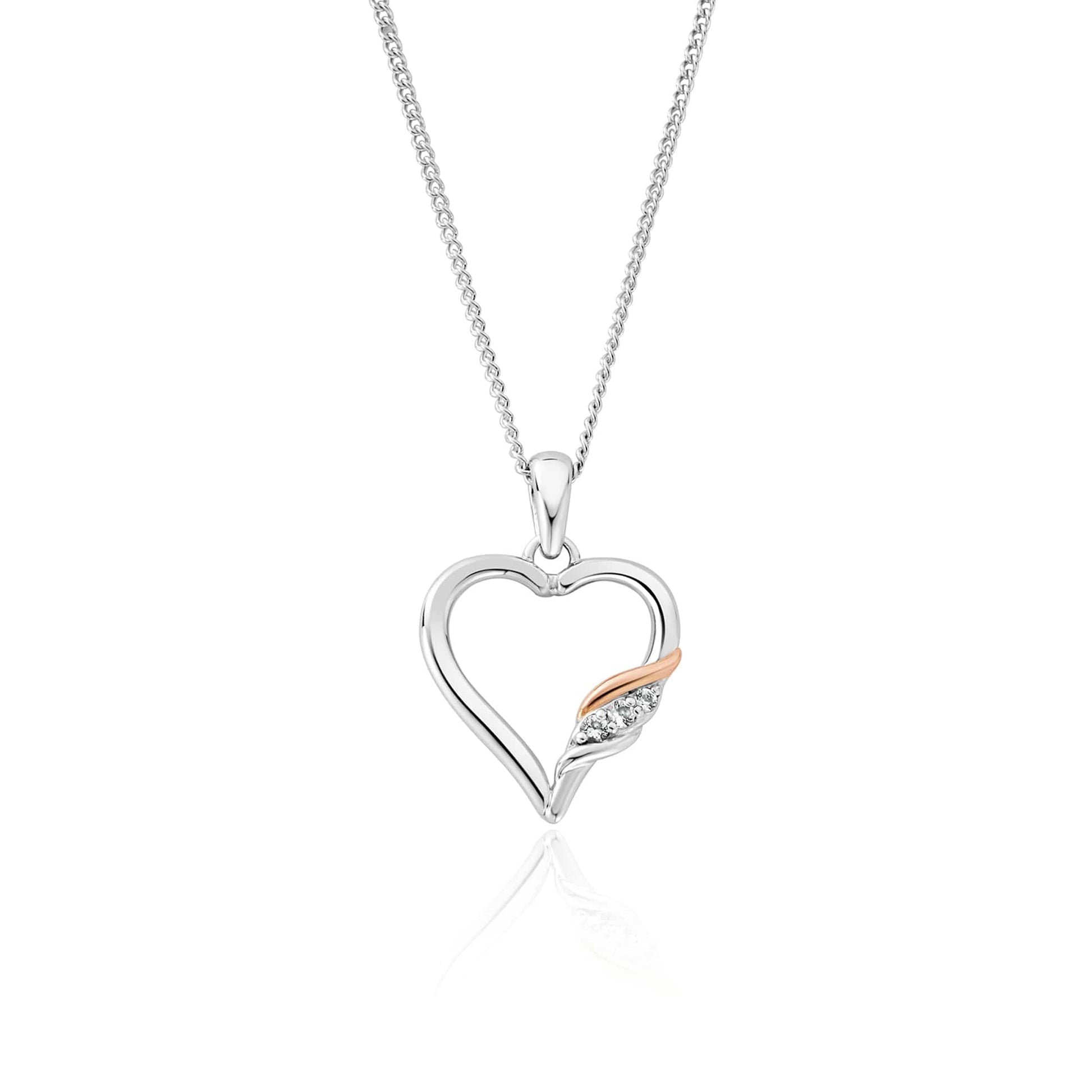 Clogau® Past Present Future® Sterling Silver Heart Pendant with Topaz