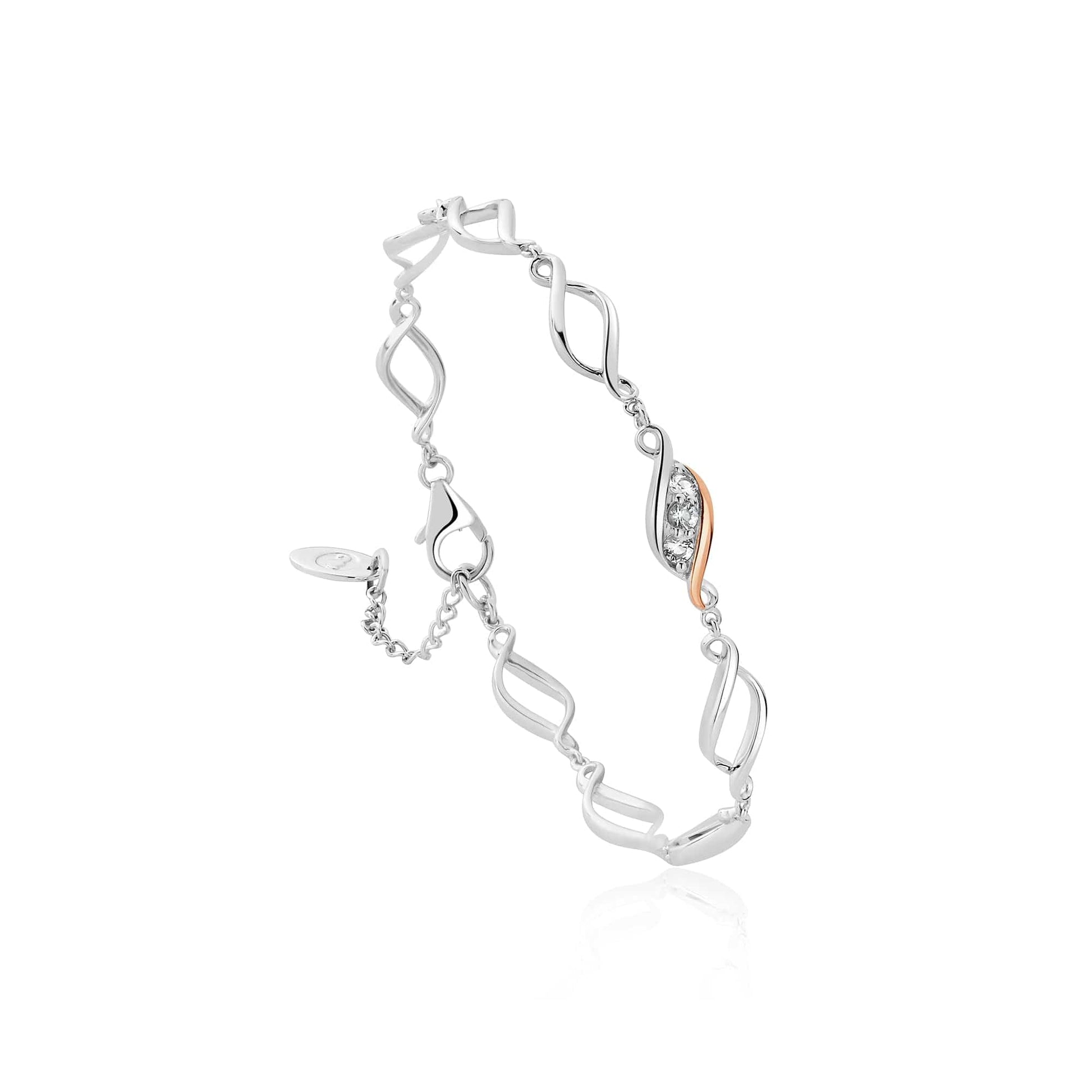 Clogau® Past Present Future® Sterling Silver Multi-Link Bracelet with Topaz