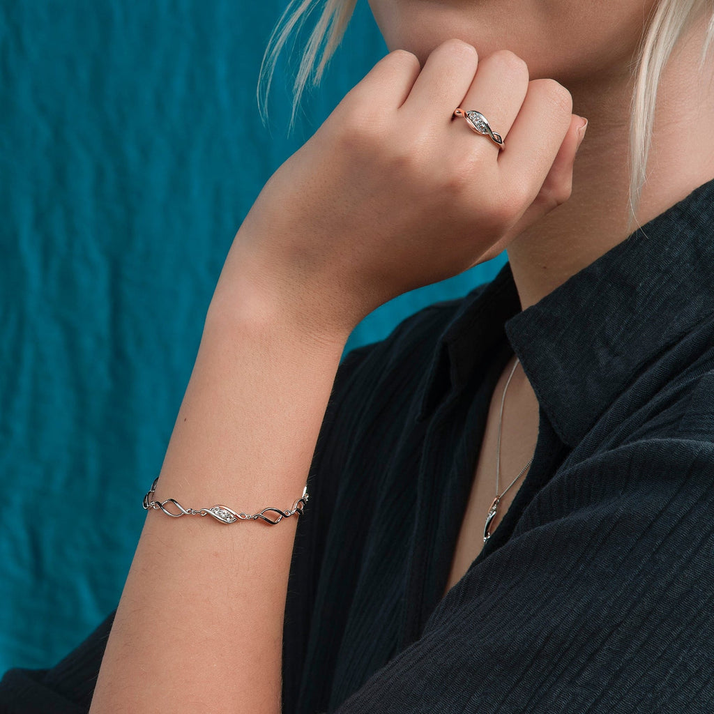 Clogau® Past Present Future® Sterling Silver Multi-Link Bracelet with Topaz
