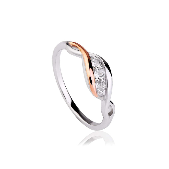 Clogau® Past Present Future® Sterling Silver Ring with Topaz