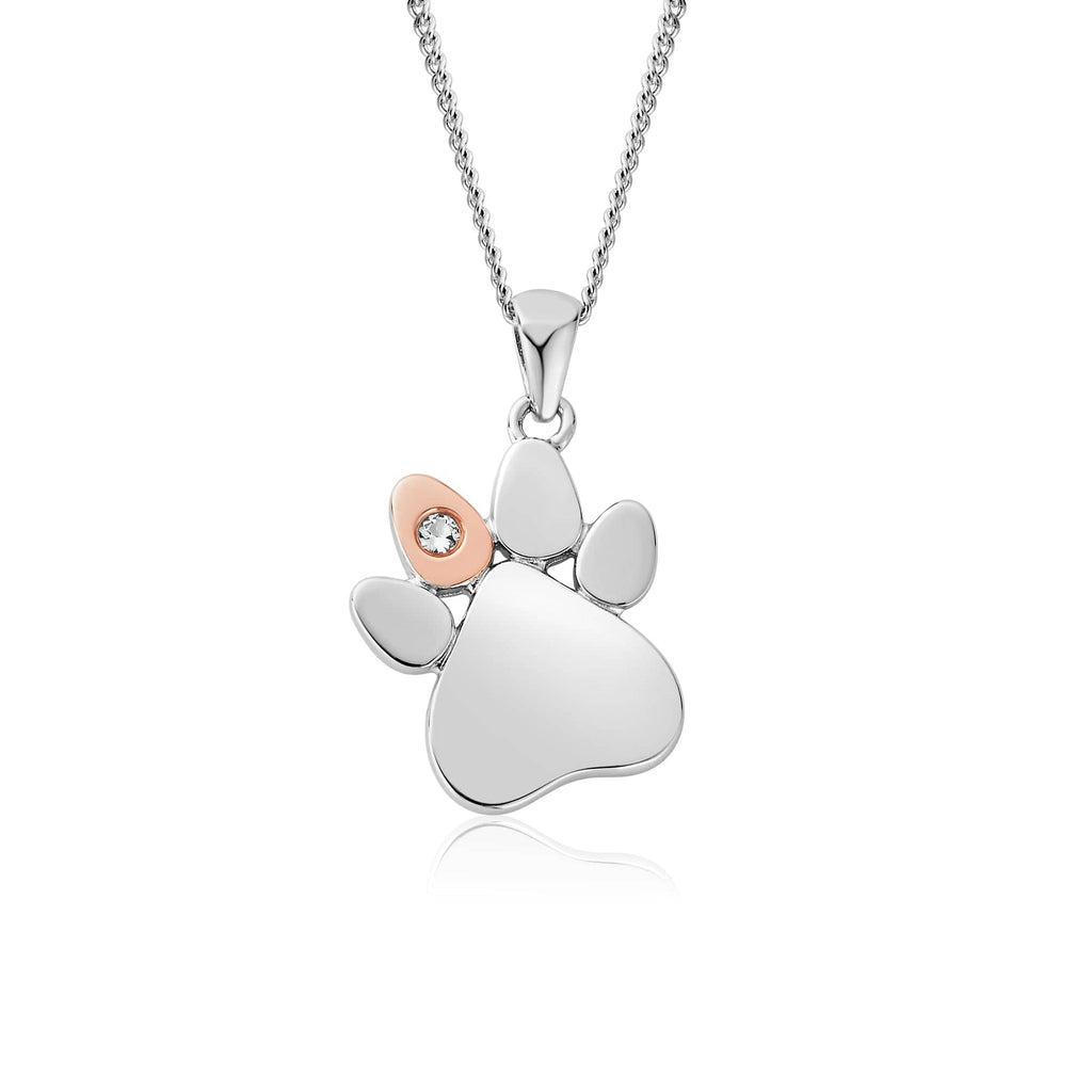 Clogau® Paw Prints Sterling Silver Pendant with Topaz