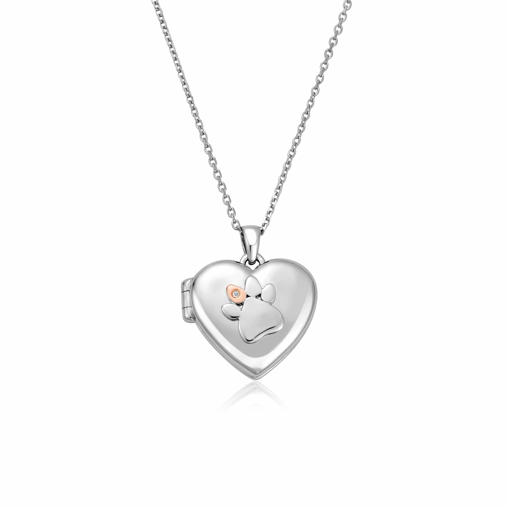 Clogau® Paw Prints Sterling Silver Locket with Topaz