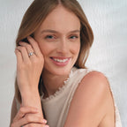 Clogau® Paw Prints Sterling Silver Multi-Paw Ring with Topaz