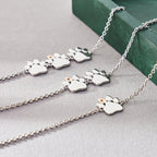 Clogau® Paw Prints Sterling Silver Single-Paw Bracelet with Topaz