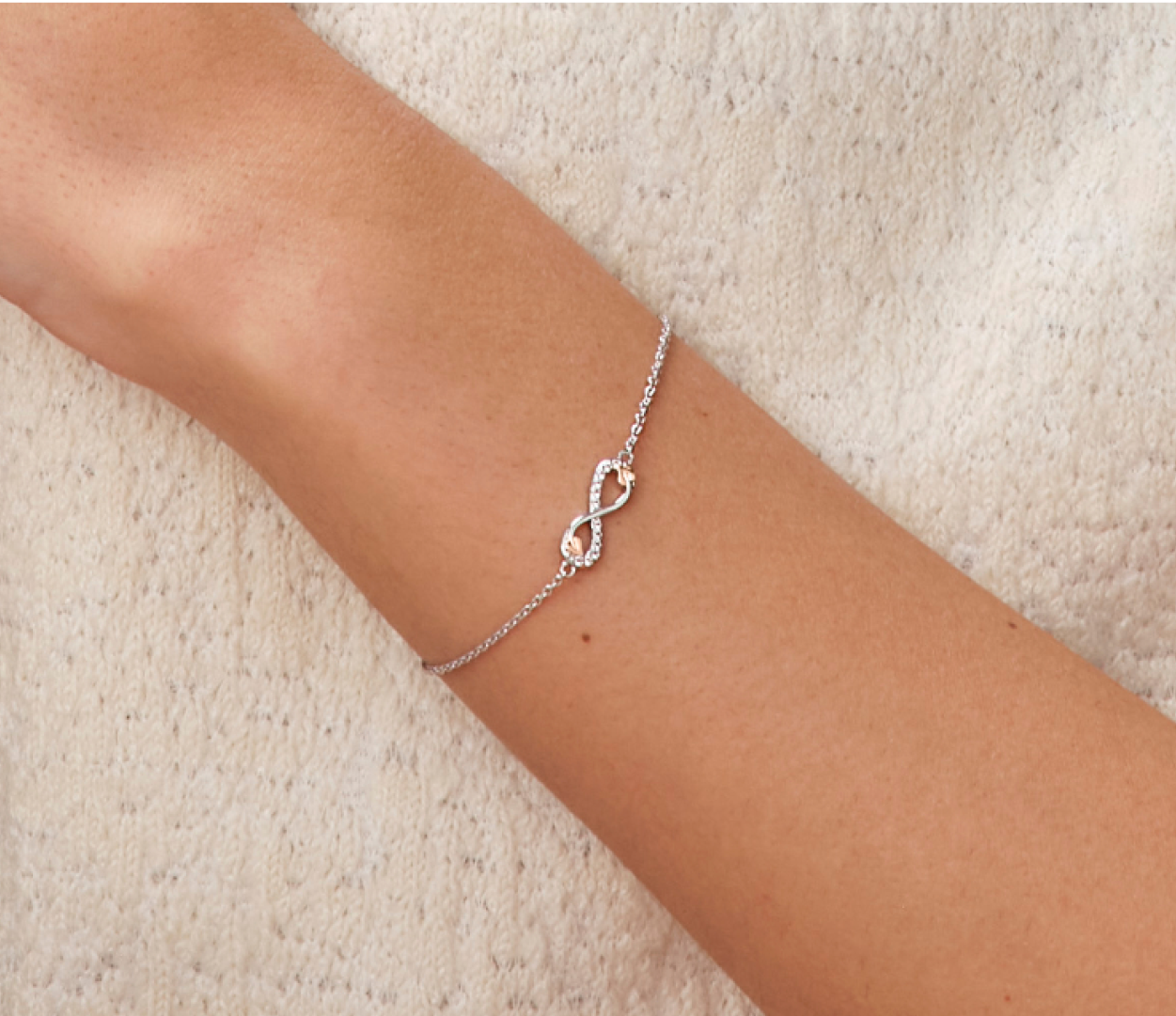 Tree of Life® Sterling Silver Infinity Bracelet with Topaz