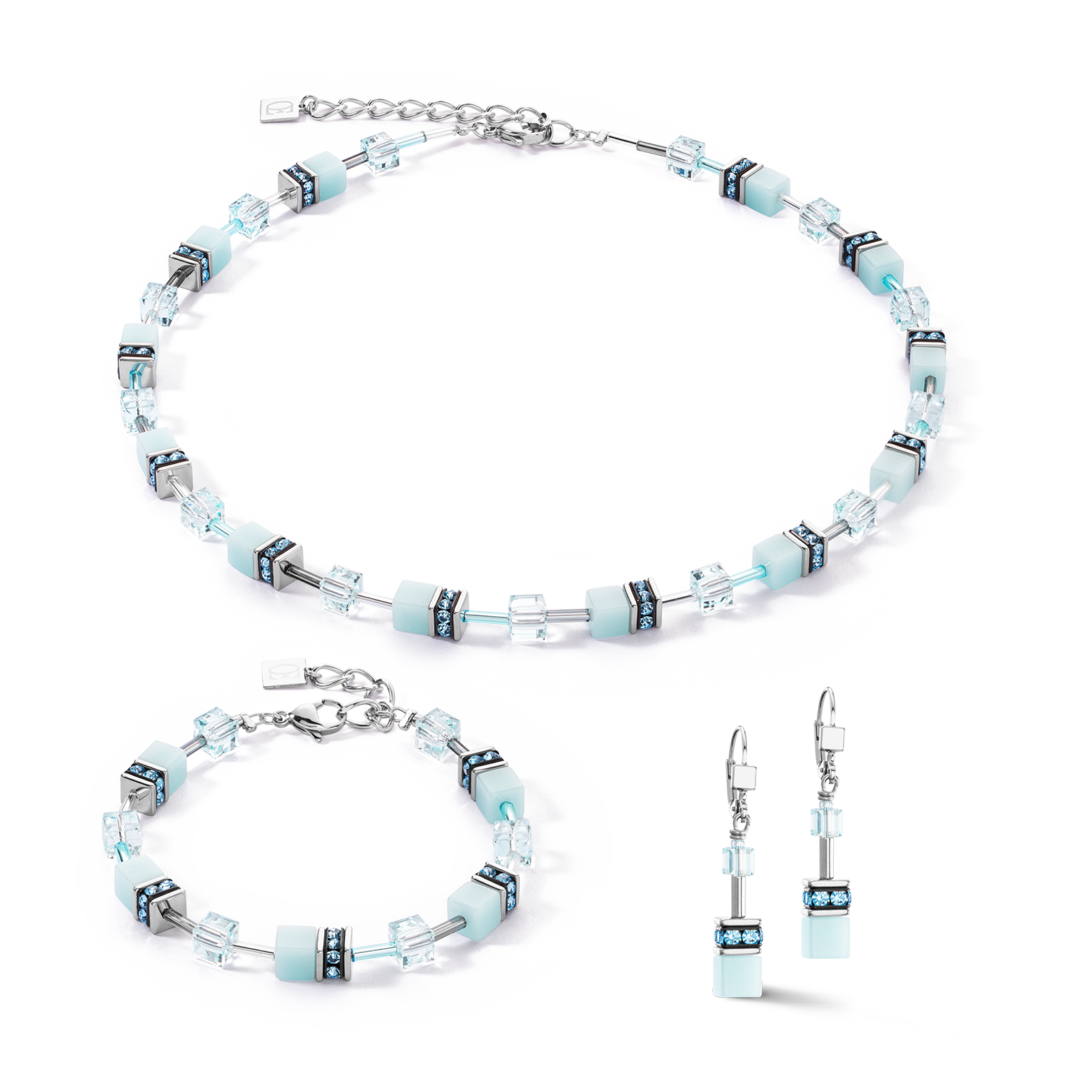 GeoCUBE® Iconic Necklace Light Aqua