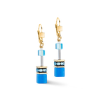 GeoCUBE Iconic Mono Gold Earrings Turquoise