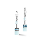 GeoCUBE® Iconic Mono Gold Earrings Light Aqua