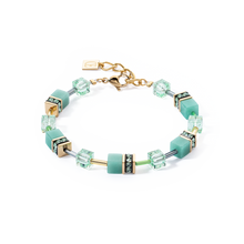 Load image into Gallery viewer, GeoCUBE Iconic Mono Gold Bracelet Green
