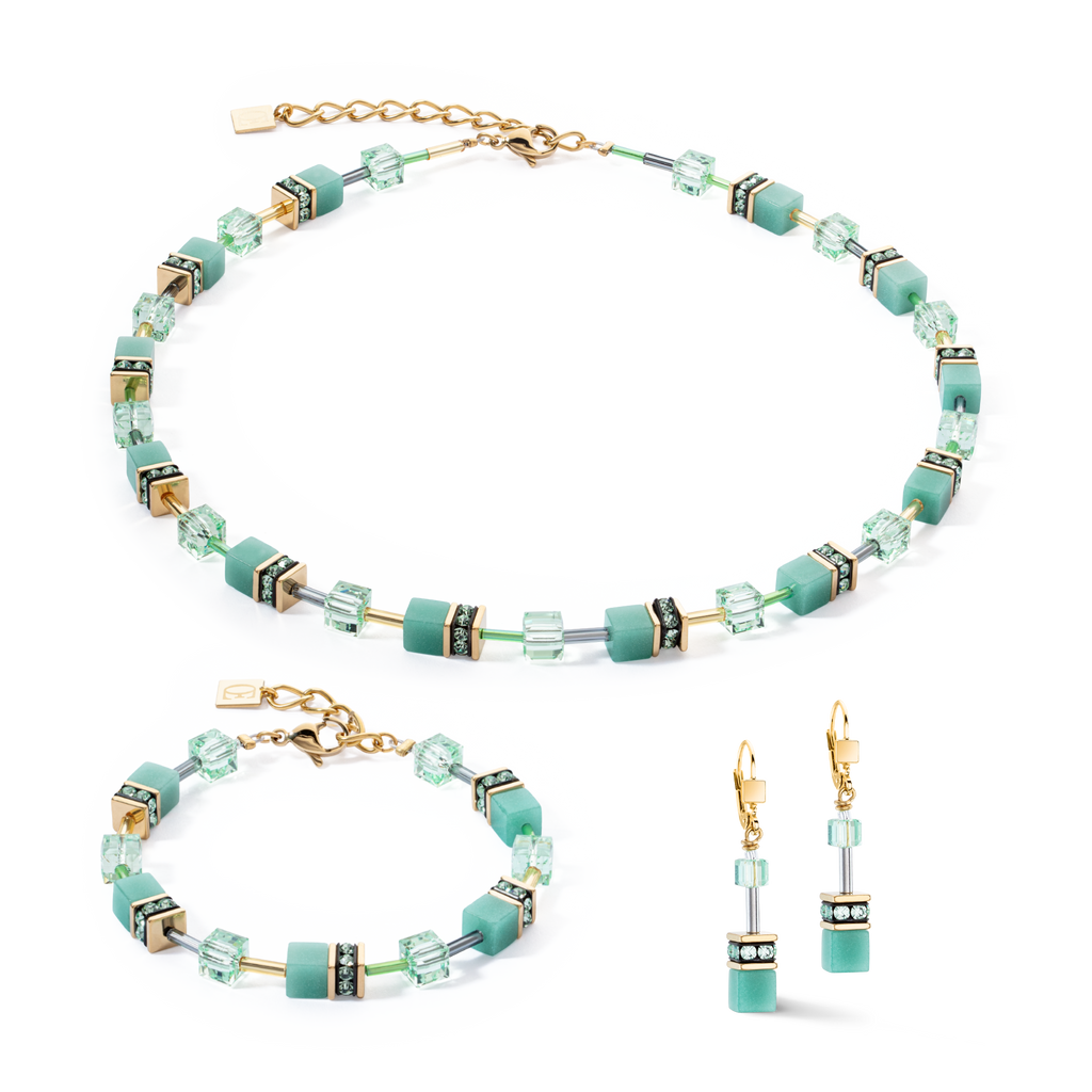 GeoCUBE Iconic Mono Gold Bracelet Green