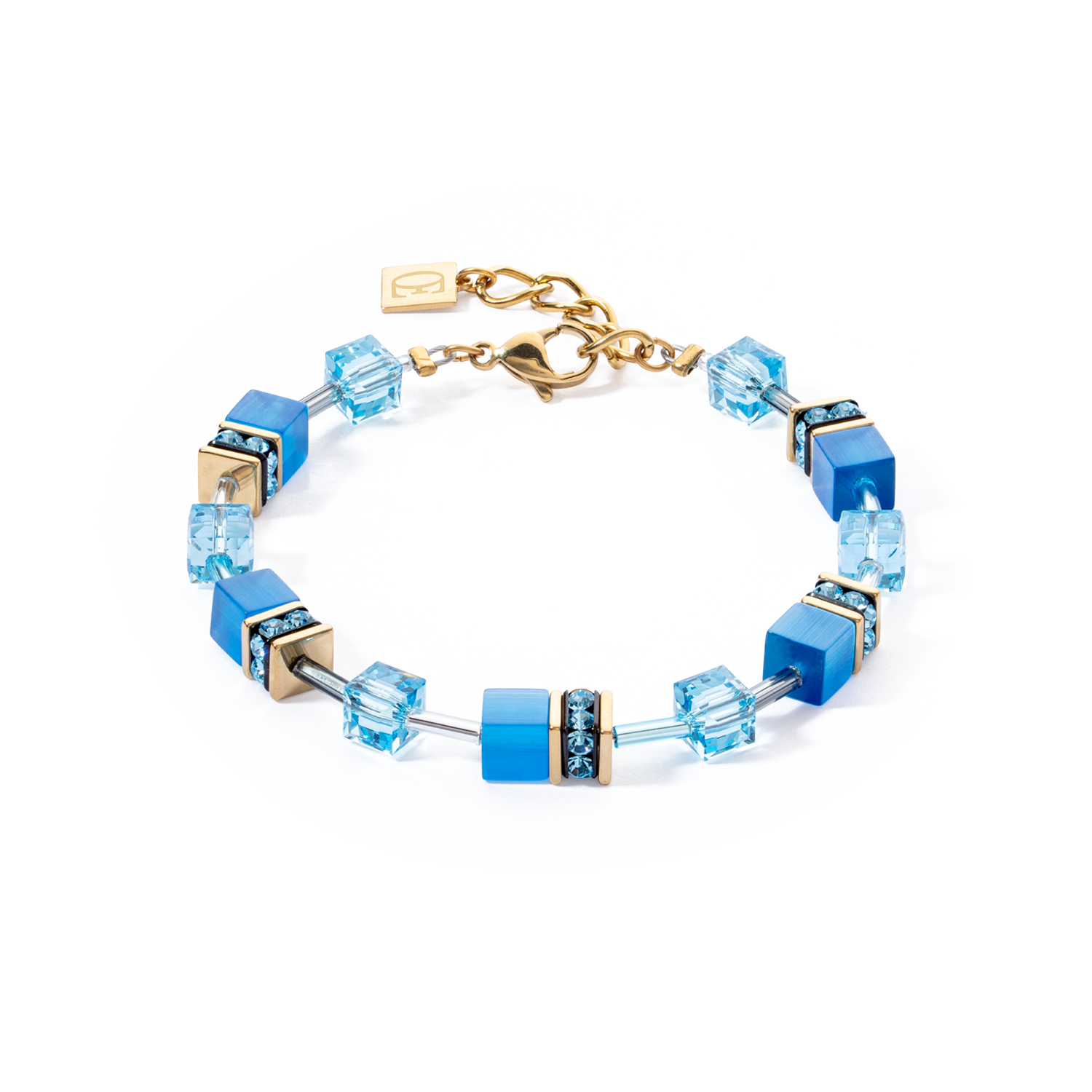 GeoCUBE Iconic Mono Gold Bracelet Turquoise