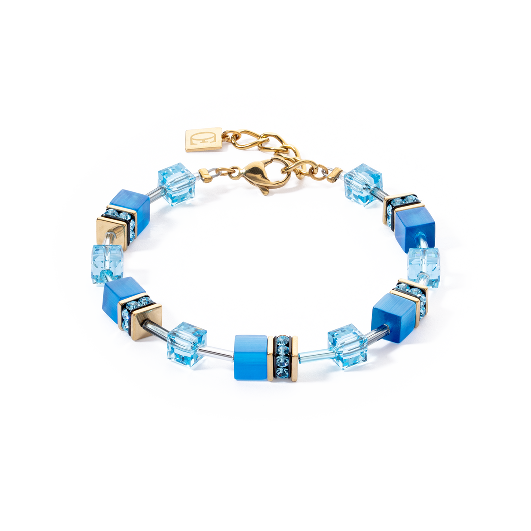 GeoCUBE Iconic Mono Gold Bracelet Turquoise