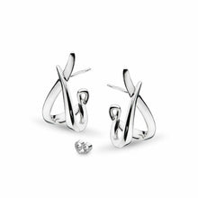 Load image into Gallery viewer, Entwine Twine Twist Semi Hoop Stud Earrings
