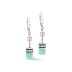 GeoCUBE® Iconic earrings Green-Pink