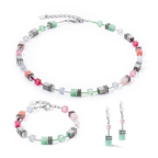 GeoCUBE® Iconic earrings Green-Pink