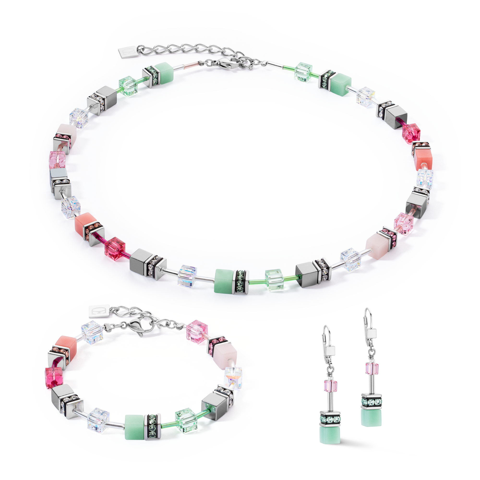 GeoCUBE Iconic Bracelet Green Pink