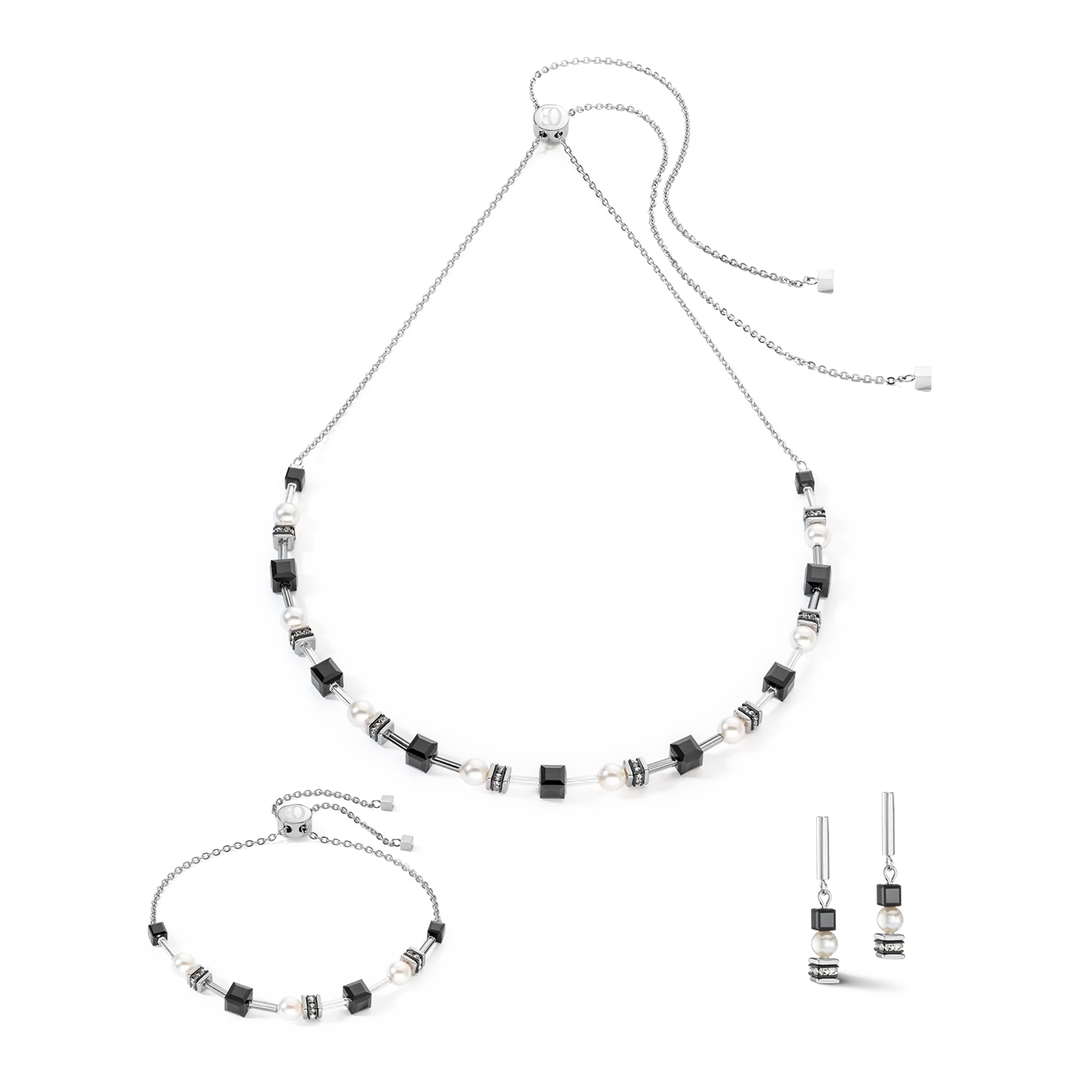 GeoCUBE¨ Black & Silver Earrings