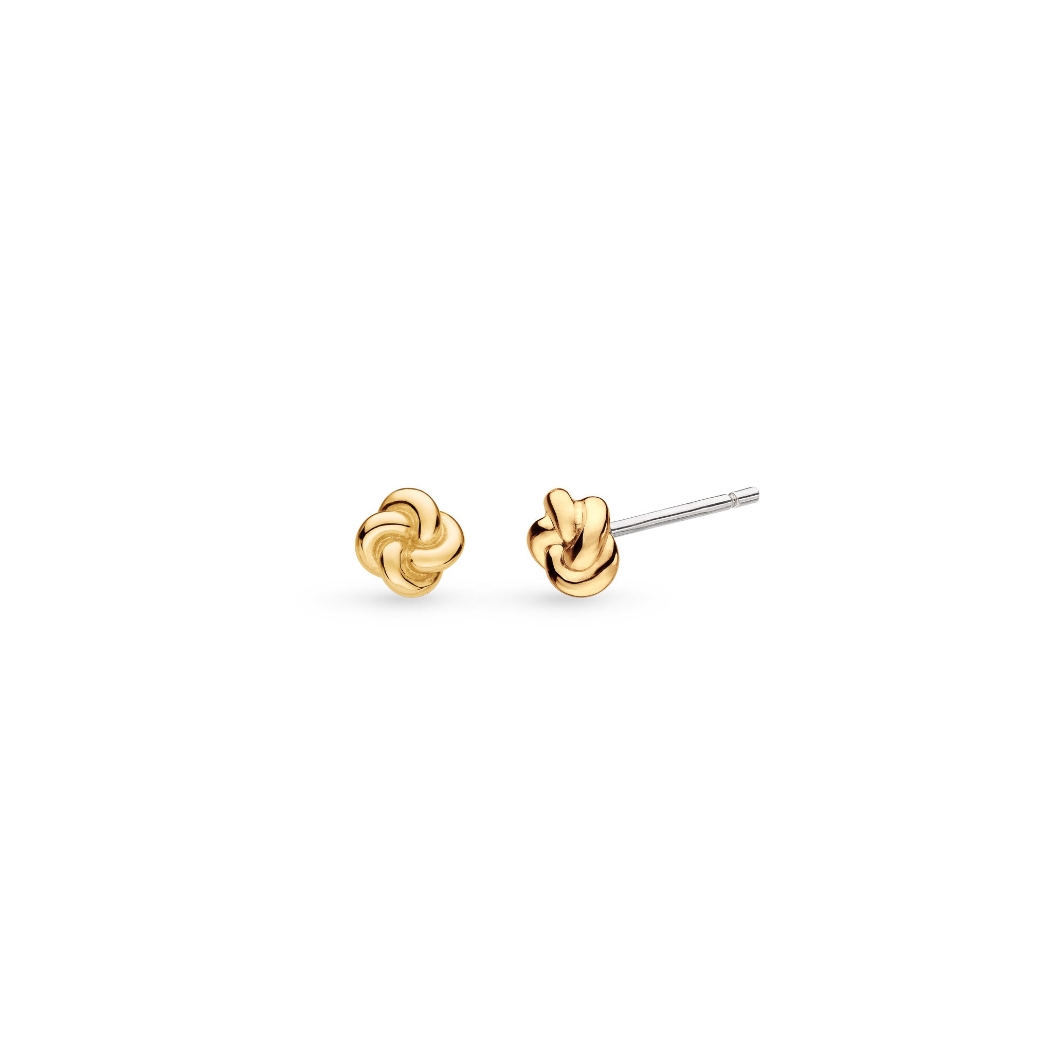 Marina Tide Knot Golden Stud Earrings