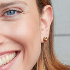 Marina Tide Knot Golden Stud Earrings