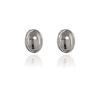 Vega Polished Clip On Earrings Platinum Plated