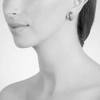 Vega Polished Clip On Earrings Platinum Plated