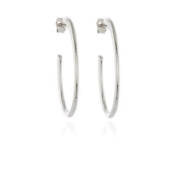 Palila 34mm Hoop Earrings Platinum Plated