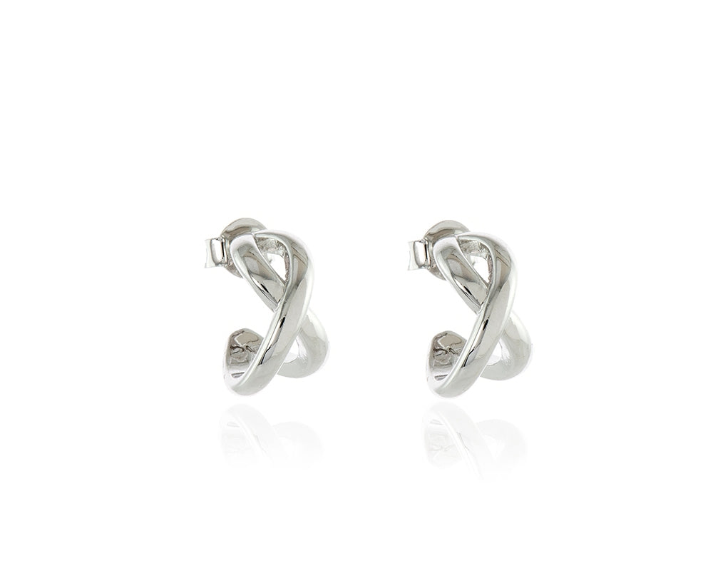 Silver Wallis 12mm Hoop Earrings