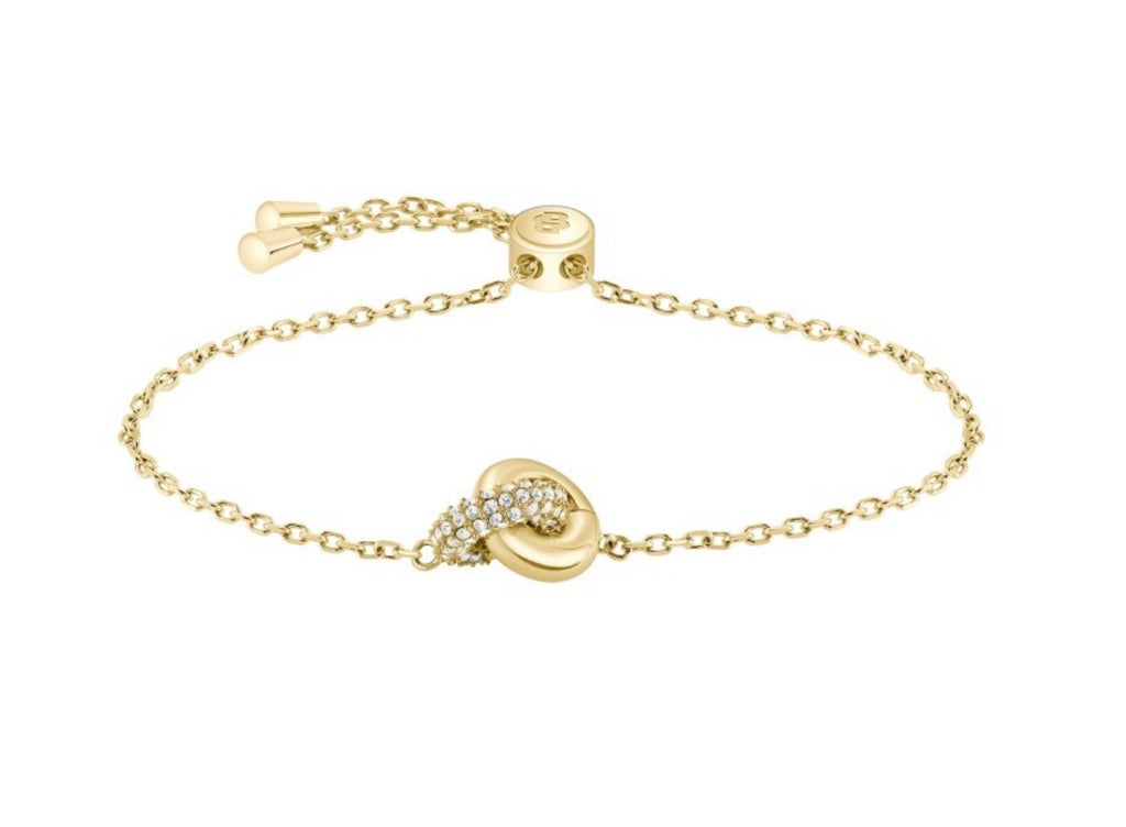 Ladies BOSS Live Precious Gold Plated Stainless Steel Linked Circle Ladies Bracelet