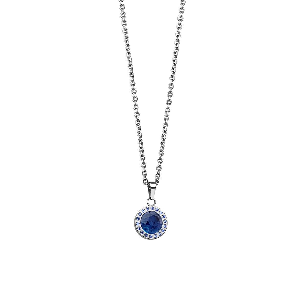 BERING Blue Round Crystal Pendant