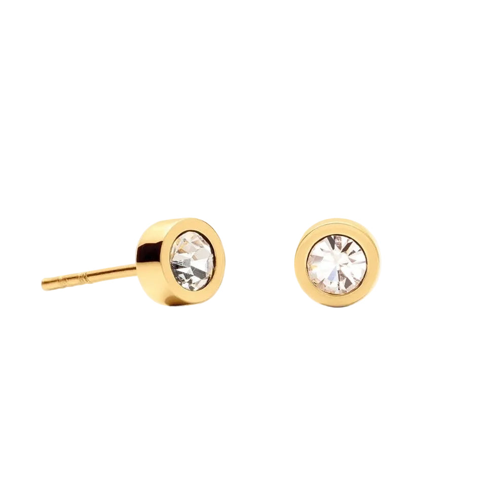 Sparkling Dots Gold-Crystal Earrings
