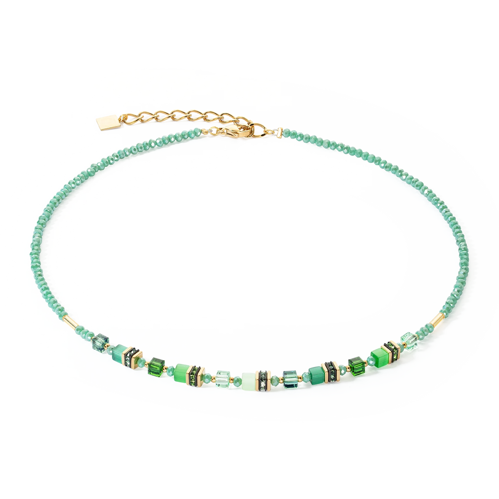 Necklace Mini Cubes Green