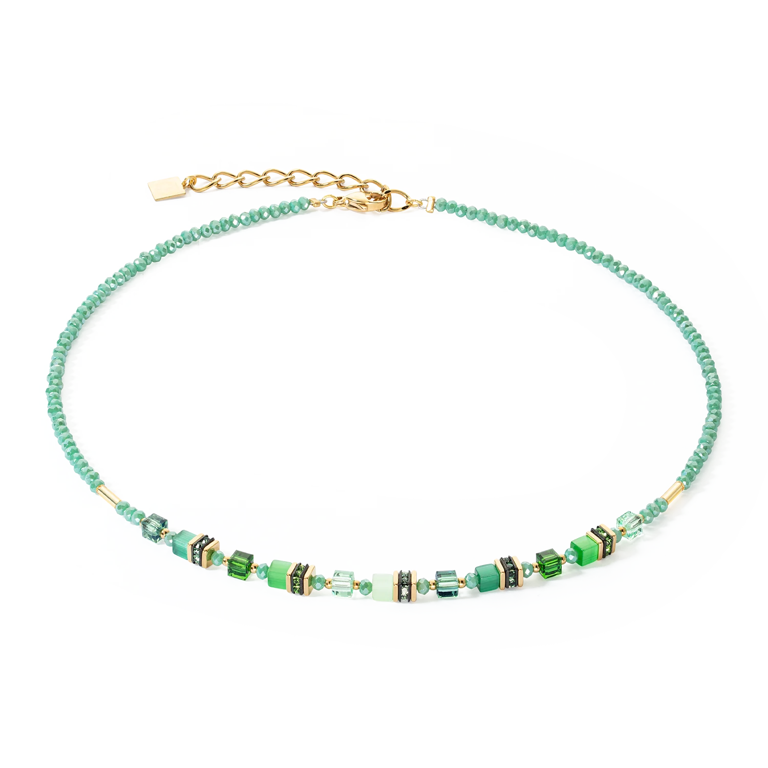 Necklace Mini Cubes Green