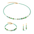 Necklace Mini Cubes Green