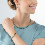 Necklace Mini Cubes Green