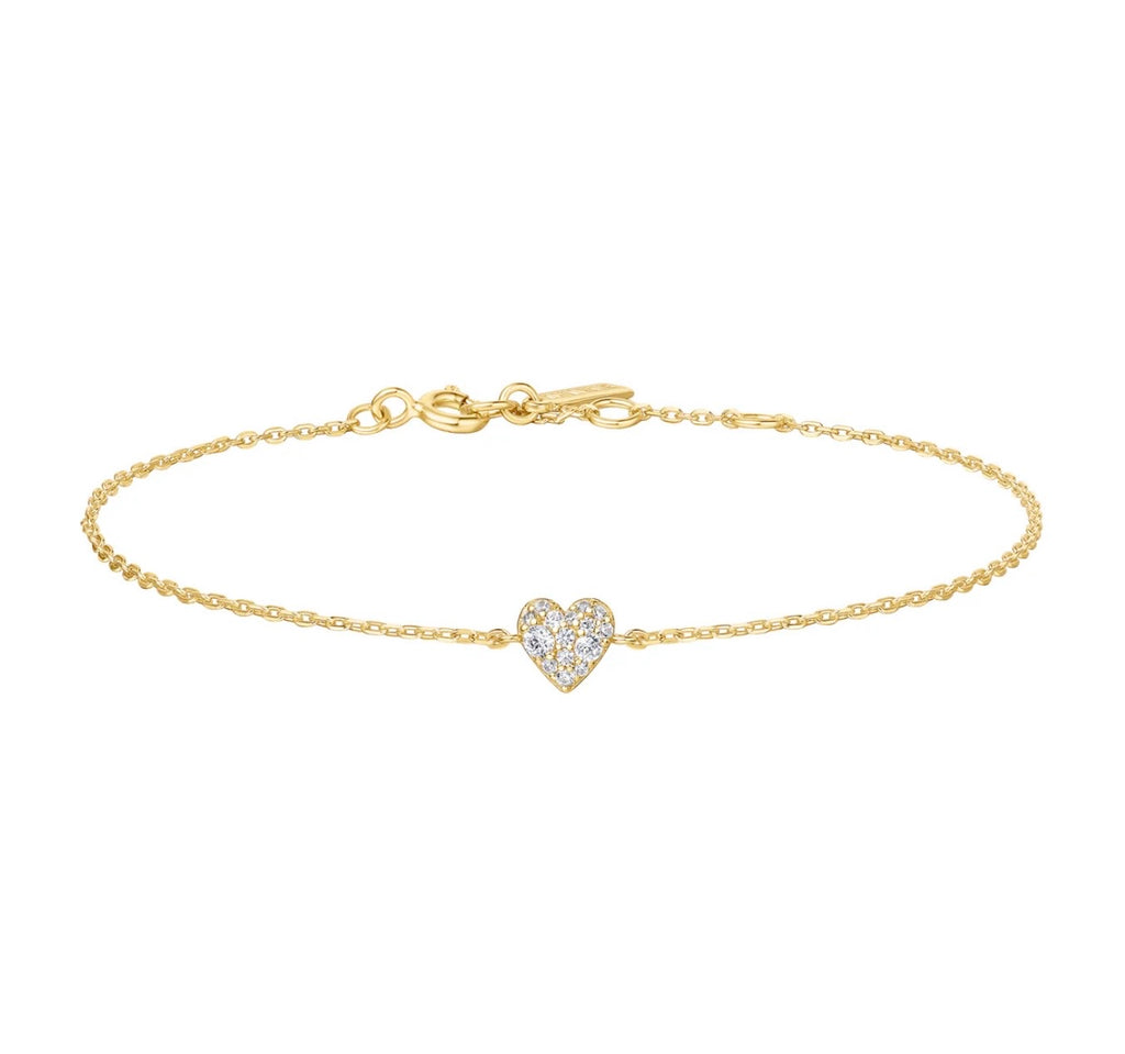 Gold Sweetheart Pavé Bracelet