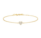 Gold Sweetheart Pavé Bracelet