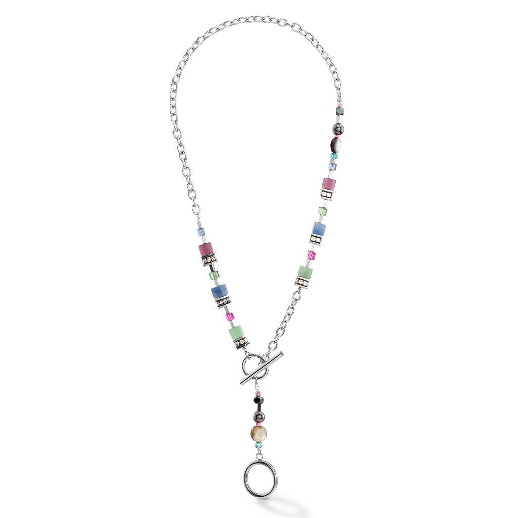 GeoCUBE® Fusion necklace Multicolour Gemstone
