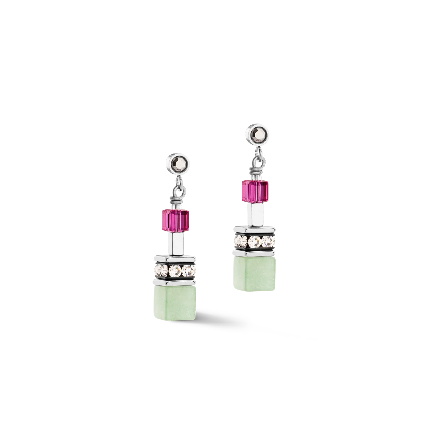 GeoCUBE® Fusion earrings Multicolour Gemstone