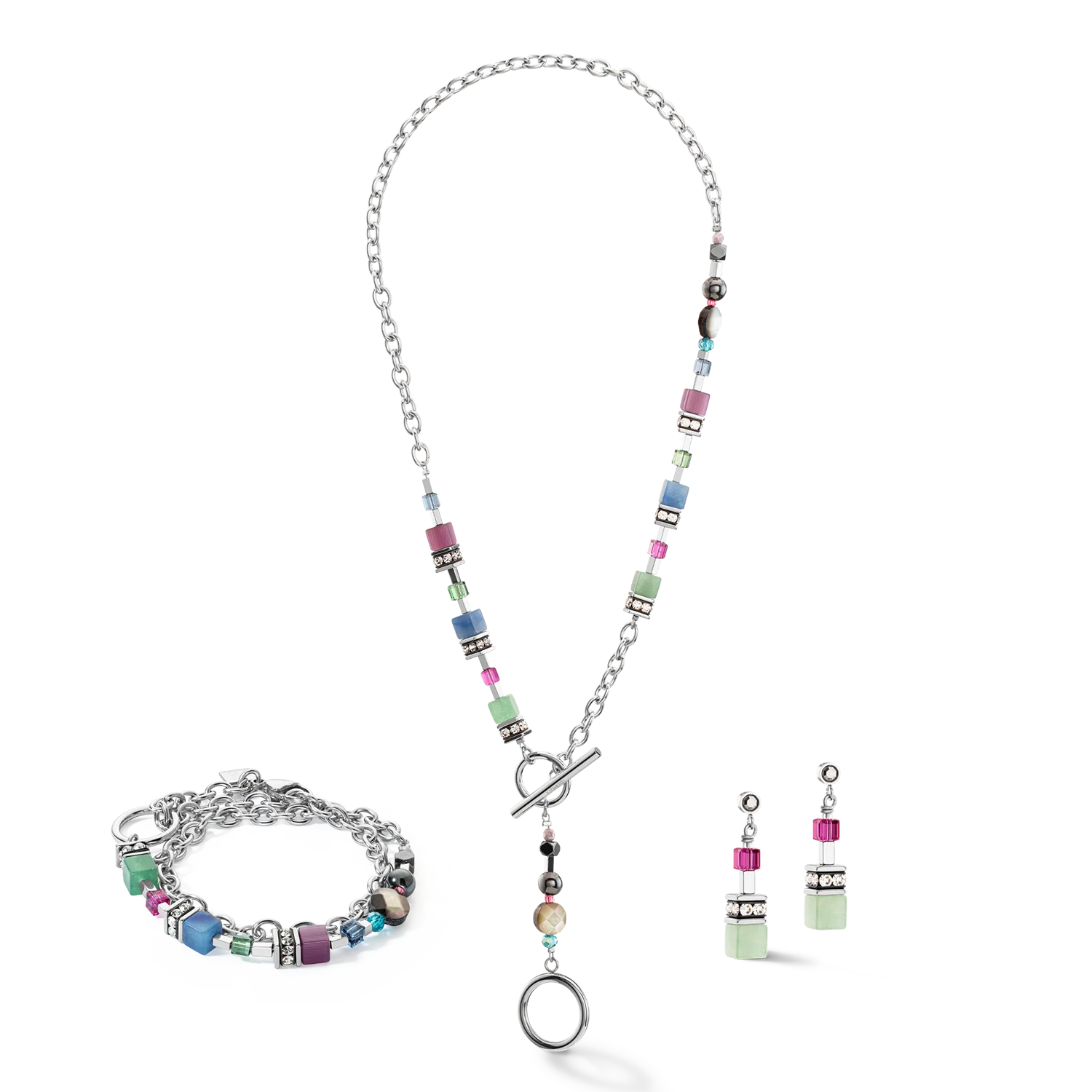 GeoCUBE® Fusion bracelet Multicolour Gemstone