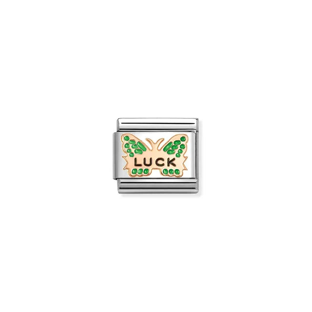 Nomination Green Butterfly LUCK Charm