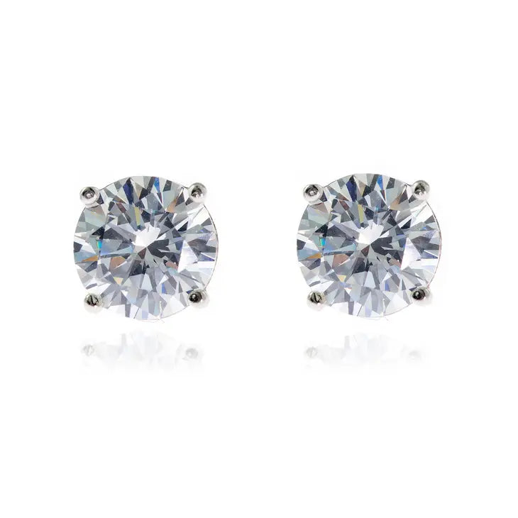 Lana with 8mm clear Swarovski Crystal Earrings