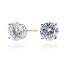 Load image into Gallery viewer, Lana with 8mm clear Swarovski Crystal Earrings
