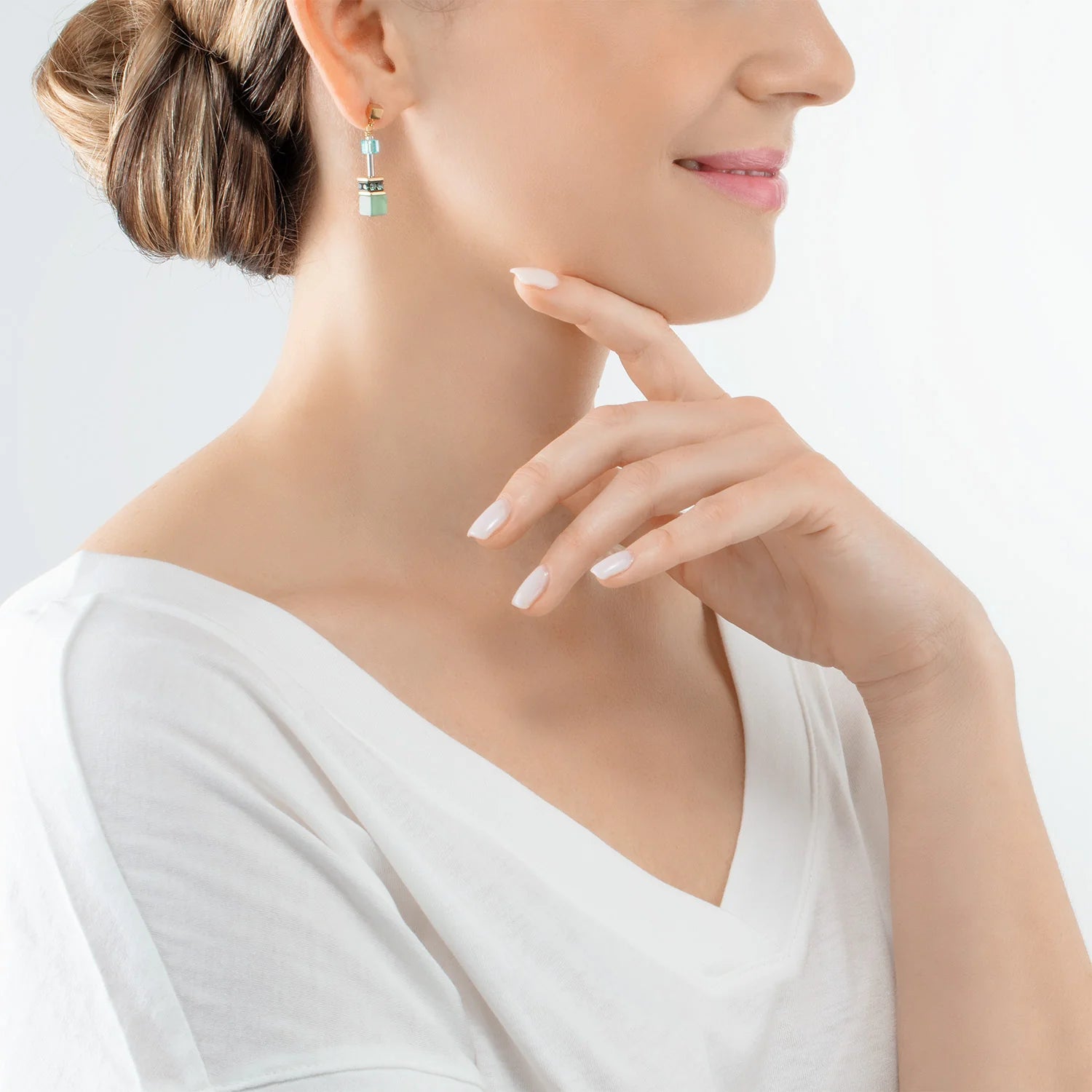 GeoCUBE¨ Green-Turquoise Earrings